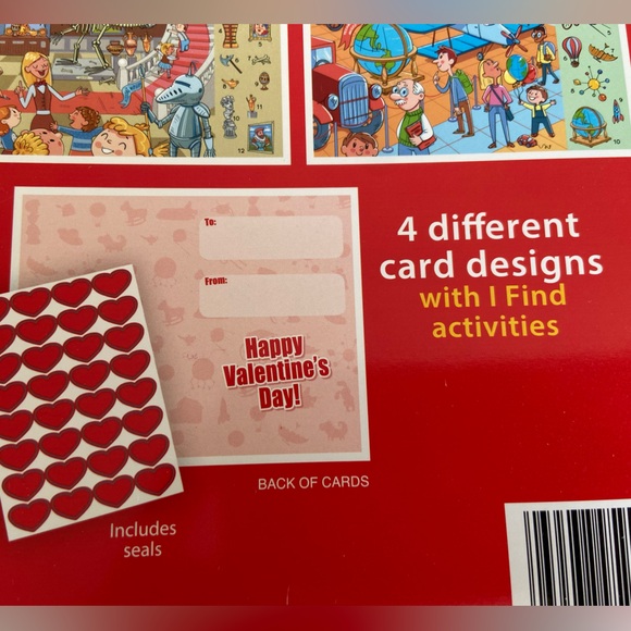 NWT. ❤️ Pack of 32 Valentine cards. Fun activity card with “find it” game - Picture 3 of 5